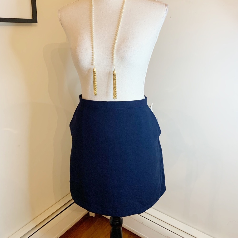 Blue mini skirt Zipper